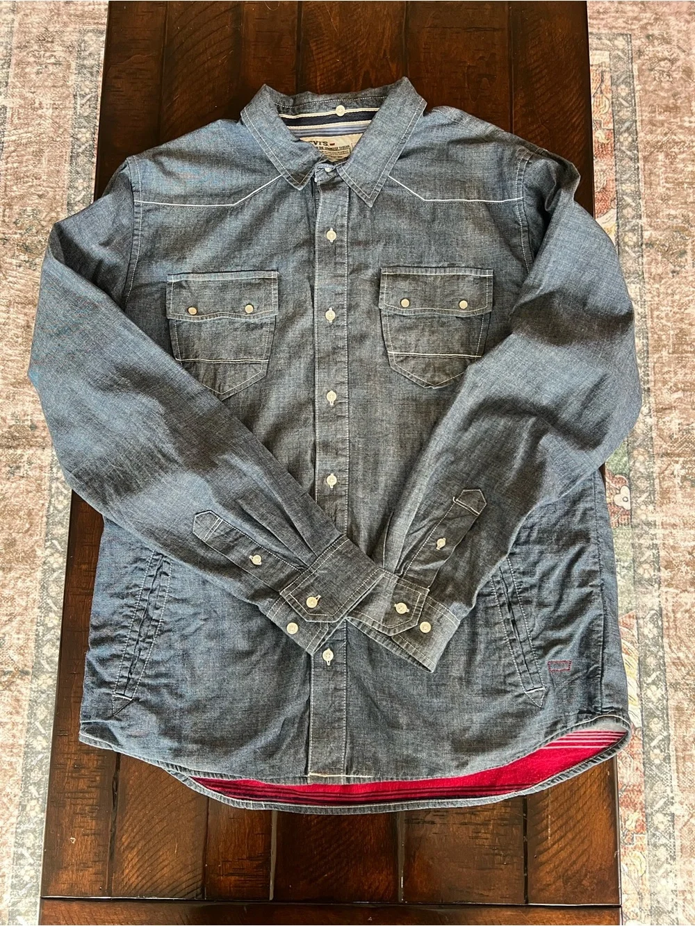 Levi’s Blanket Lined Chambray Western Shirt Jacket Men’s XL